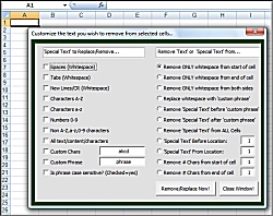 Delete Replace and Remove Special Text Spaces and Characters for Microsoft Excel Icon