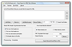 Excel Export to XML Files