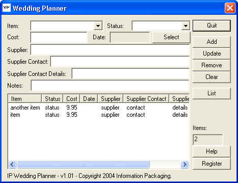 IP Wedding Planner