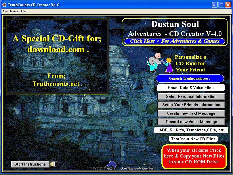 Dustan Soul Adventures CD/DVD Creator
