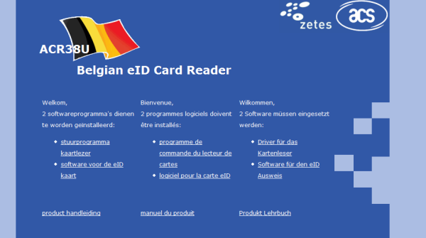 Test du lecteur de carte identité belge, l'ACR38U! - Belgique