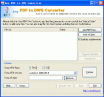 PDF to DWG Converter Stand-alone