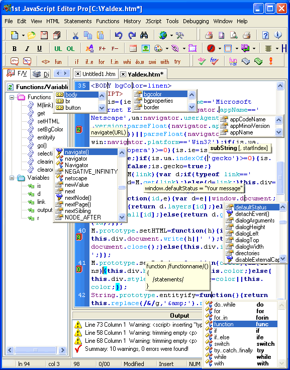 1st JavaScript Editor Pro 5.1