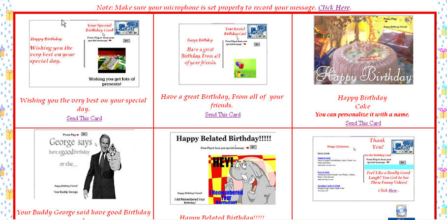 Birthday eCards with Your Personal Voice