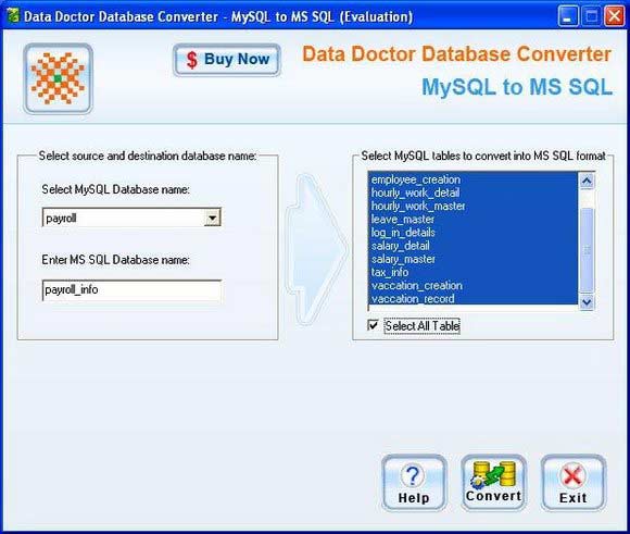 Convert MySQL to MS SQL Database