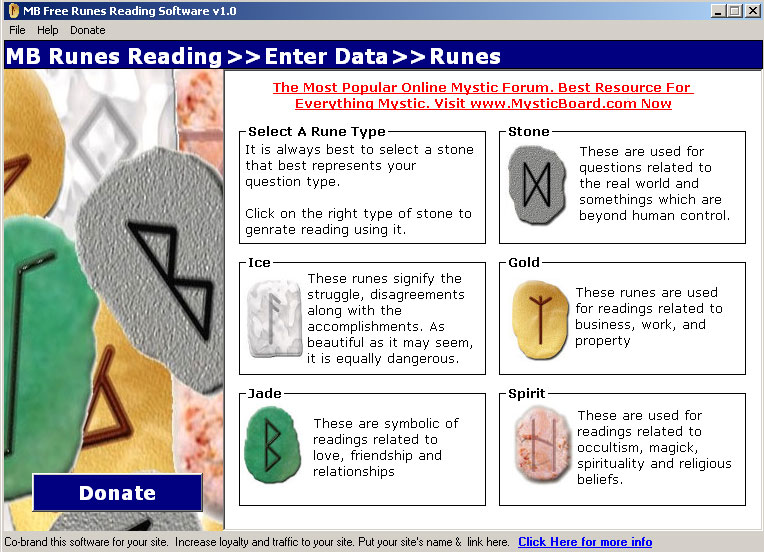 MB Runes Reading Software