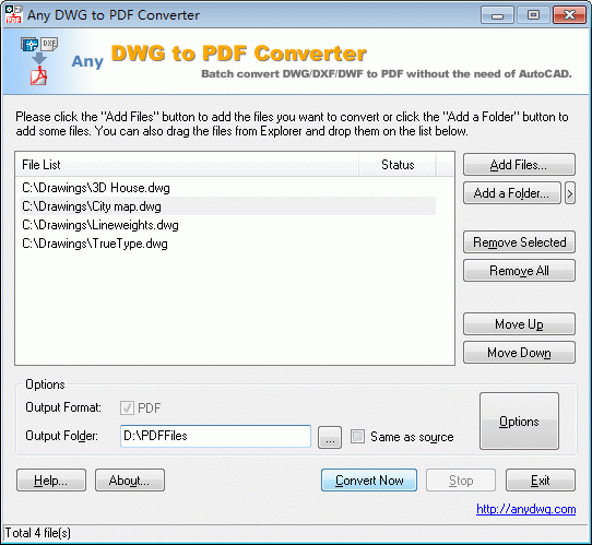 DWG to PDF Converter 2007